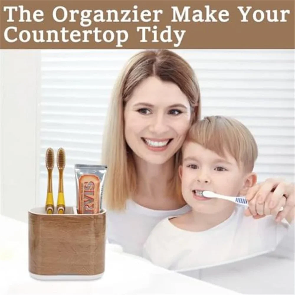 Toothbrush Holder Bathroom Organizer Electric Toothpaste Storage Caddy Kids Fami